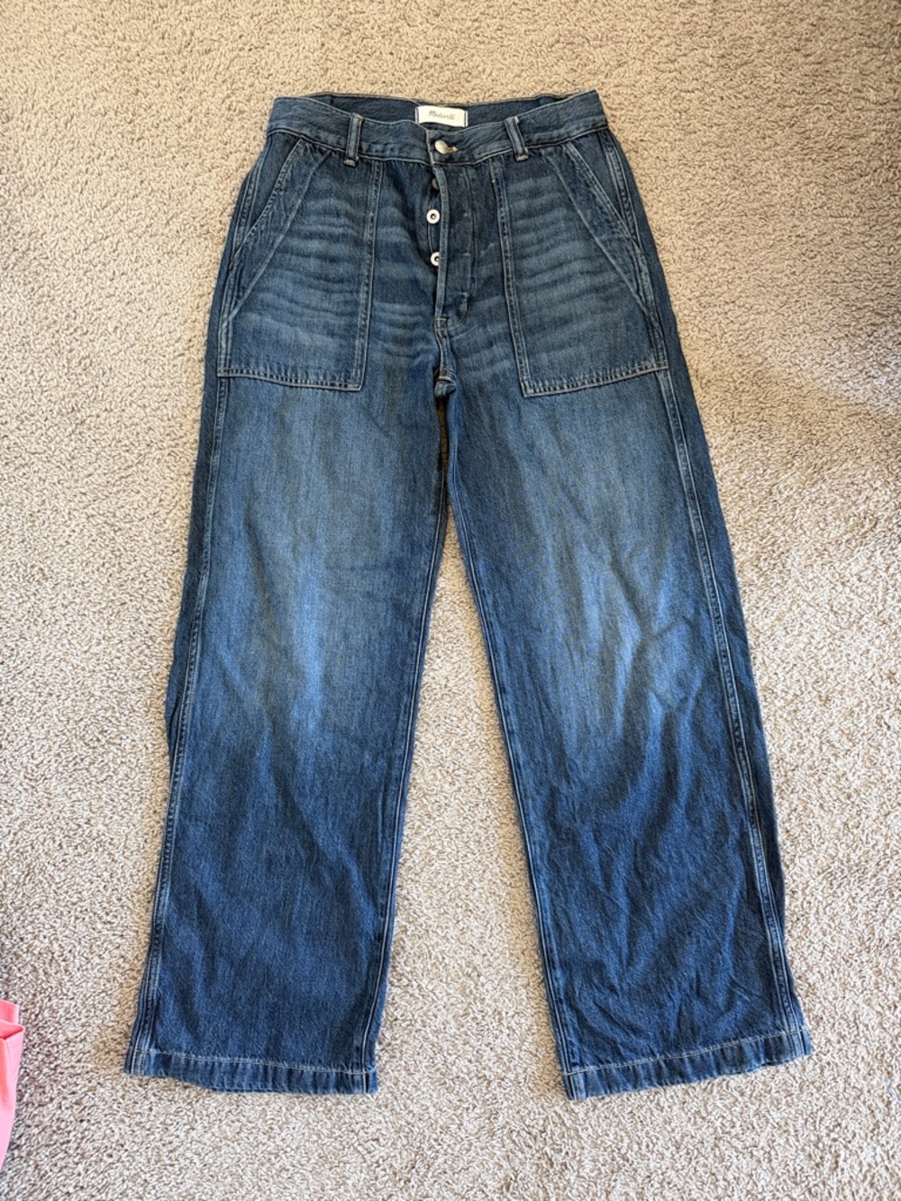Madewell low slung baggy jeans with adjustable waist